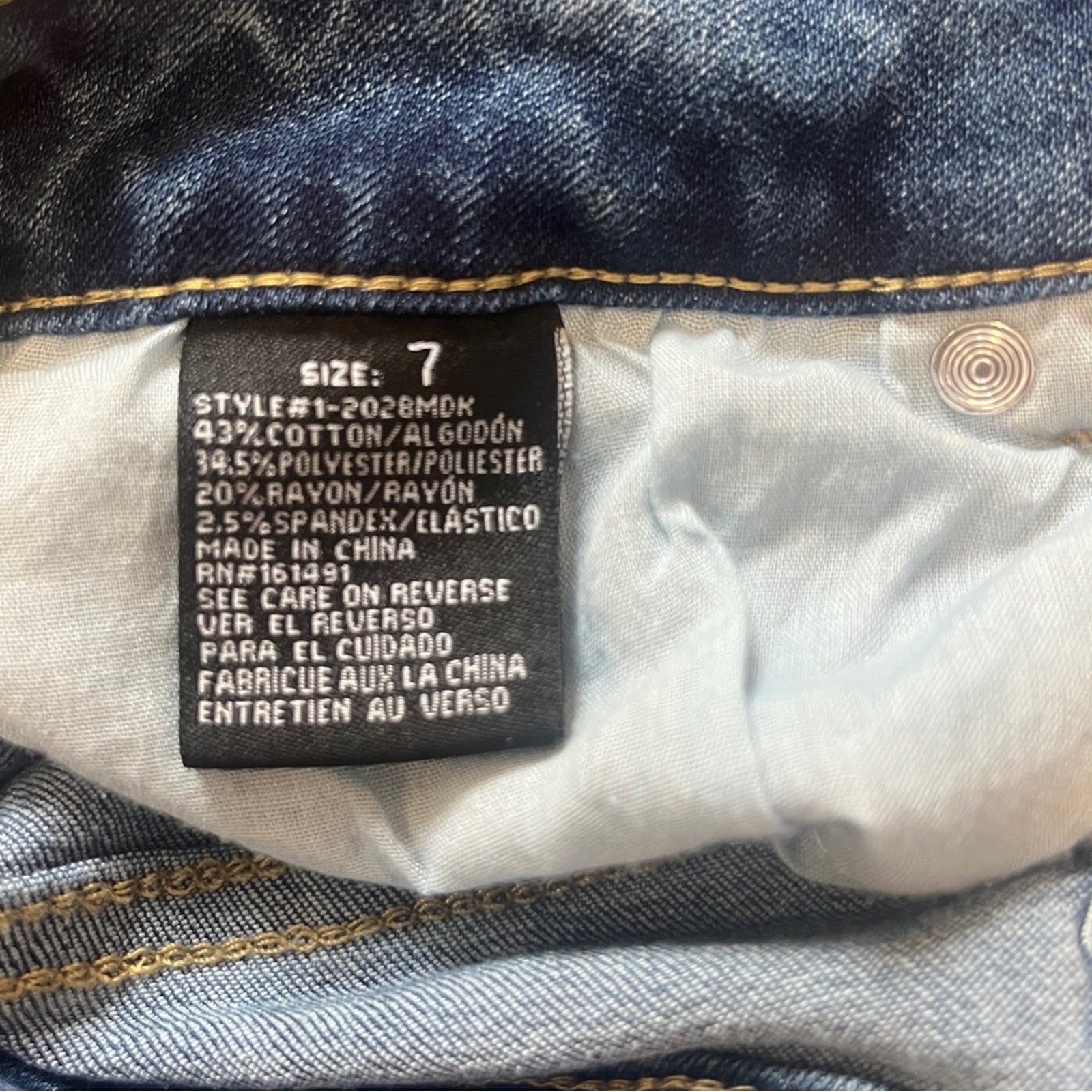 Pink Label Retro Inspired Jeans Juniors Size 7 Distressed Flare Raw Hem Festival