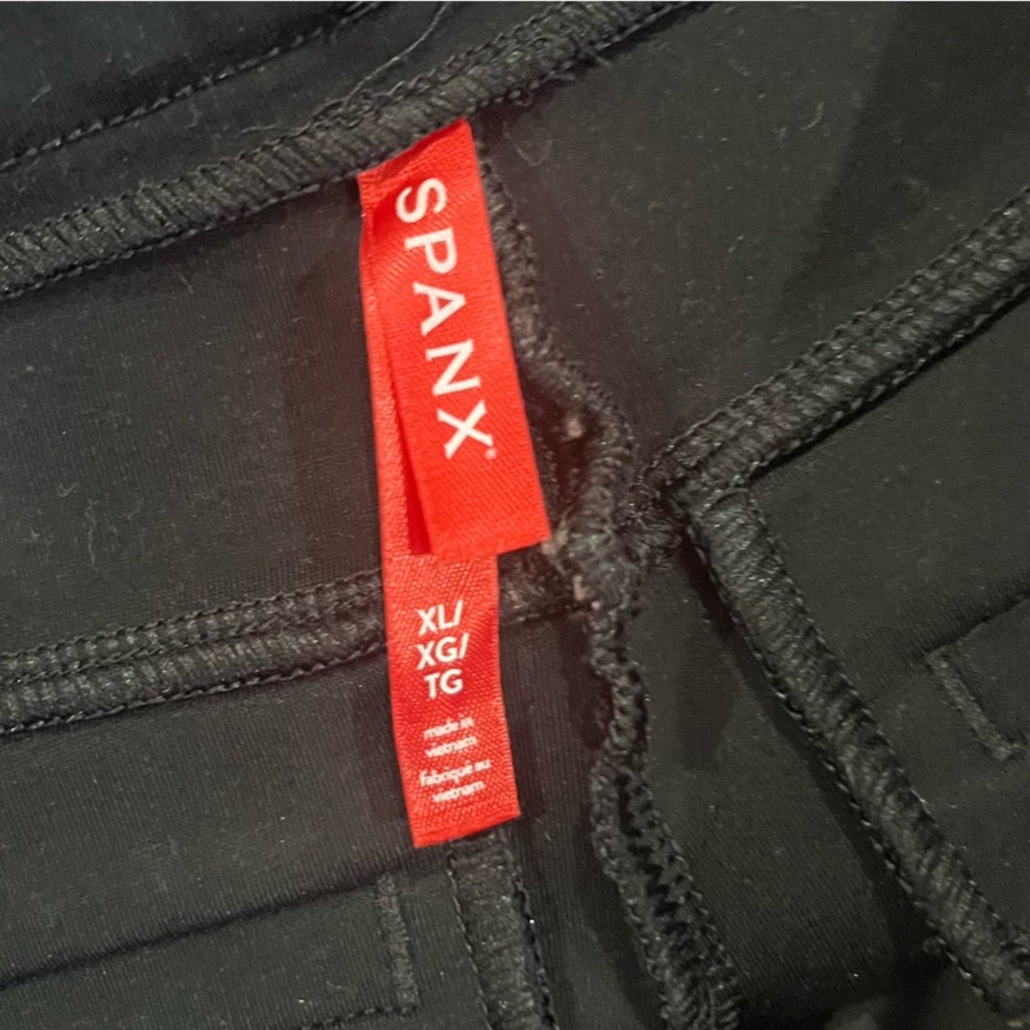 SPANX Womens Pants Size XL Black Pull On Smooth Perfect Fit High Rise Flare