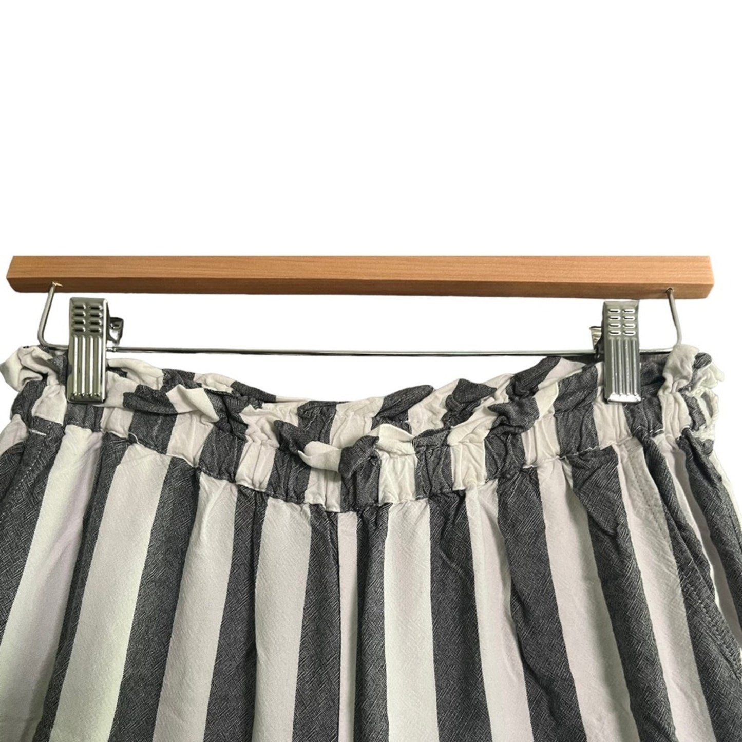 American Eagle Womens Pants Size Small Blue White Striped Pull On Elastic Waist 