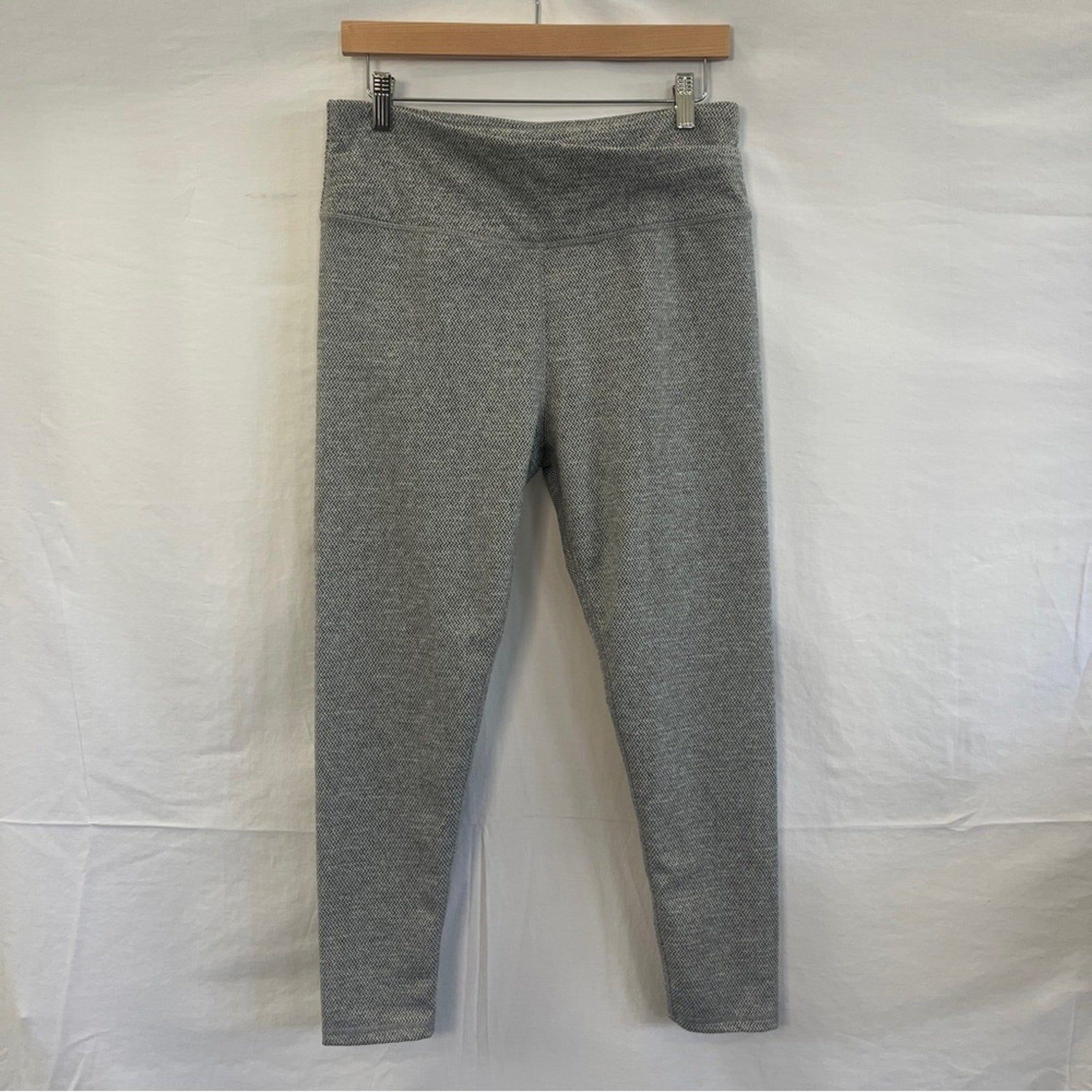 Kyodan Athletic Pants Womens Size Large Chevron Black Gray Running Workout Gym