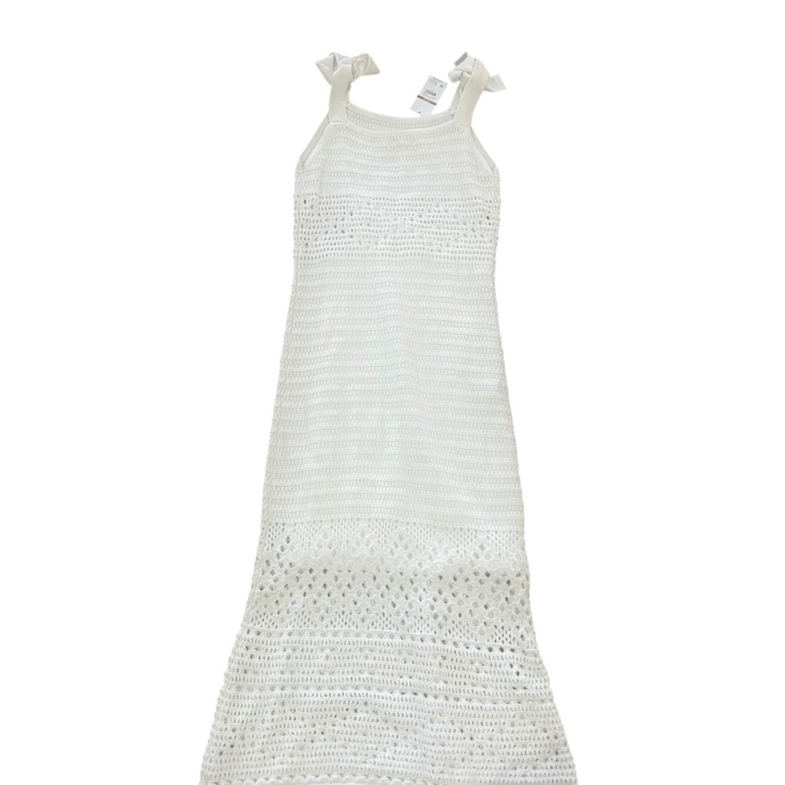 Sofia Jeans by Sofia Vegara Womens Dress Size Medium White Tie Strap Crochet