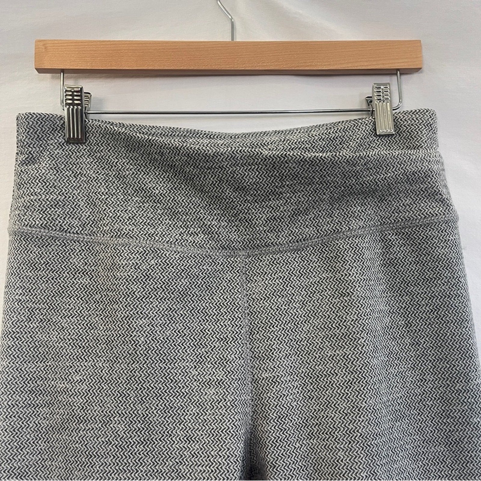Kyodan Athletic Pants Womens Size Large Chevron Black Gray Running Workout Gym