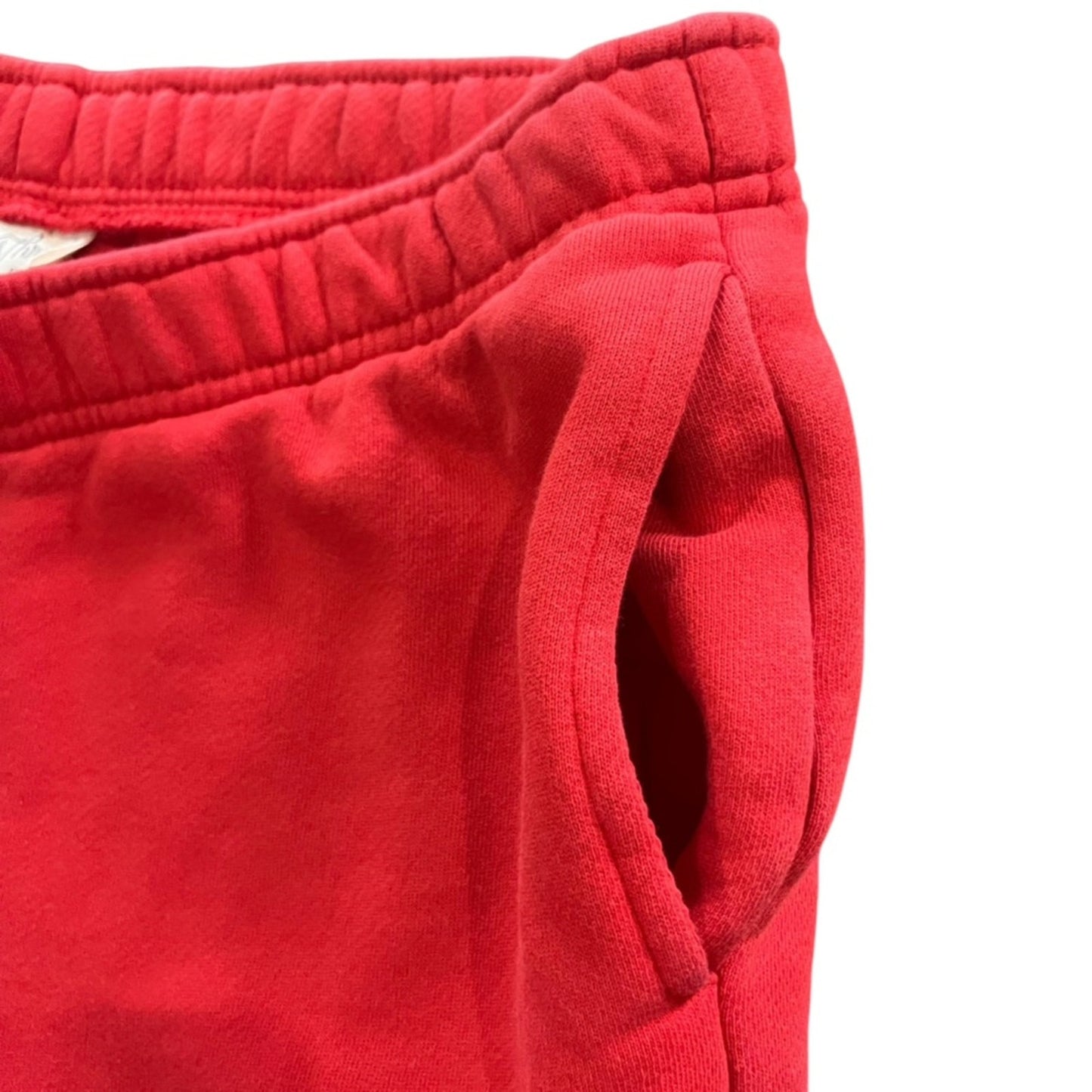 Universal Threads Womens Sweatpants Medium Red Very Wide Leg Cut Off Raw Hem