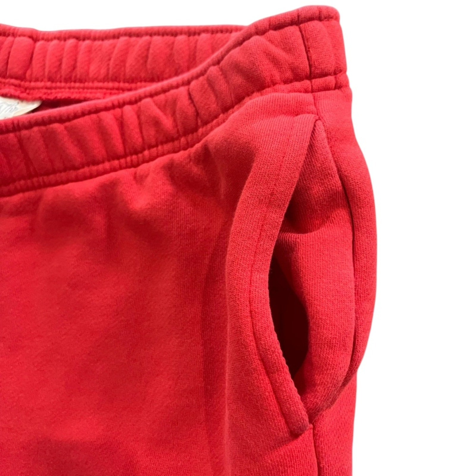 Universal Threads Womens Sweatpants Medium Red Very Wide Leg Cut Off Raw Hem