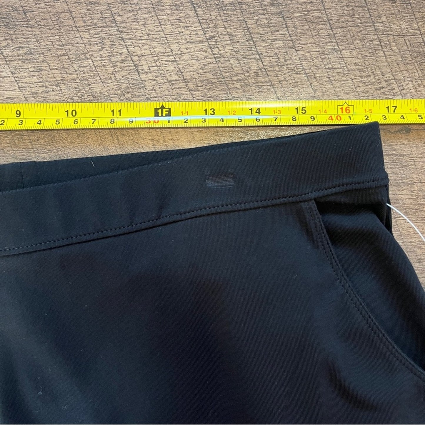 LL Bean Leisure Pants Womens Size Large Petite Black Lounge Plain Relaxed NWT