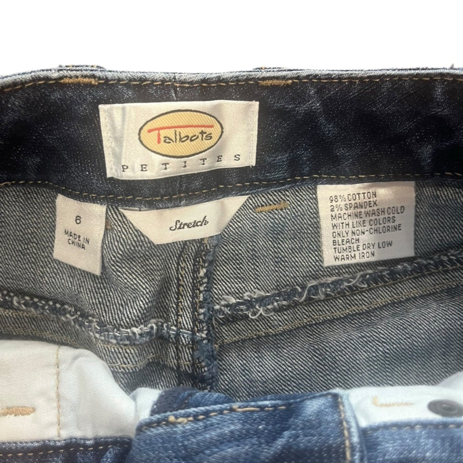 Talbots Petites Jeans Womens Size 6 Stretch Cotton Medium Wash Simple Basic