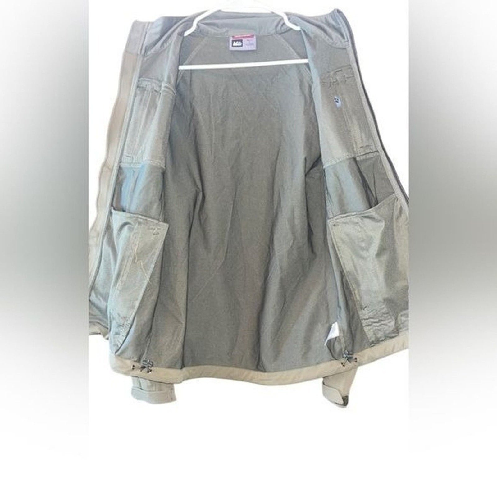 REI Soft Shell Jacket Mens Size Small Full Zip Mid Weight Protective Hiking Trek