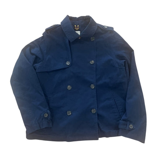Timberland Peacoat Kids Size Large Navy Blue Double Breasted Short Trench Coat 