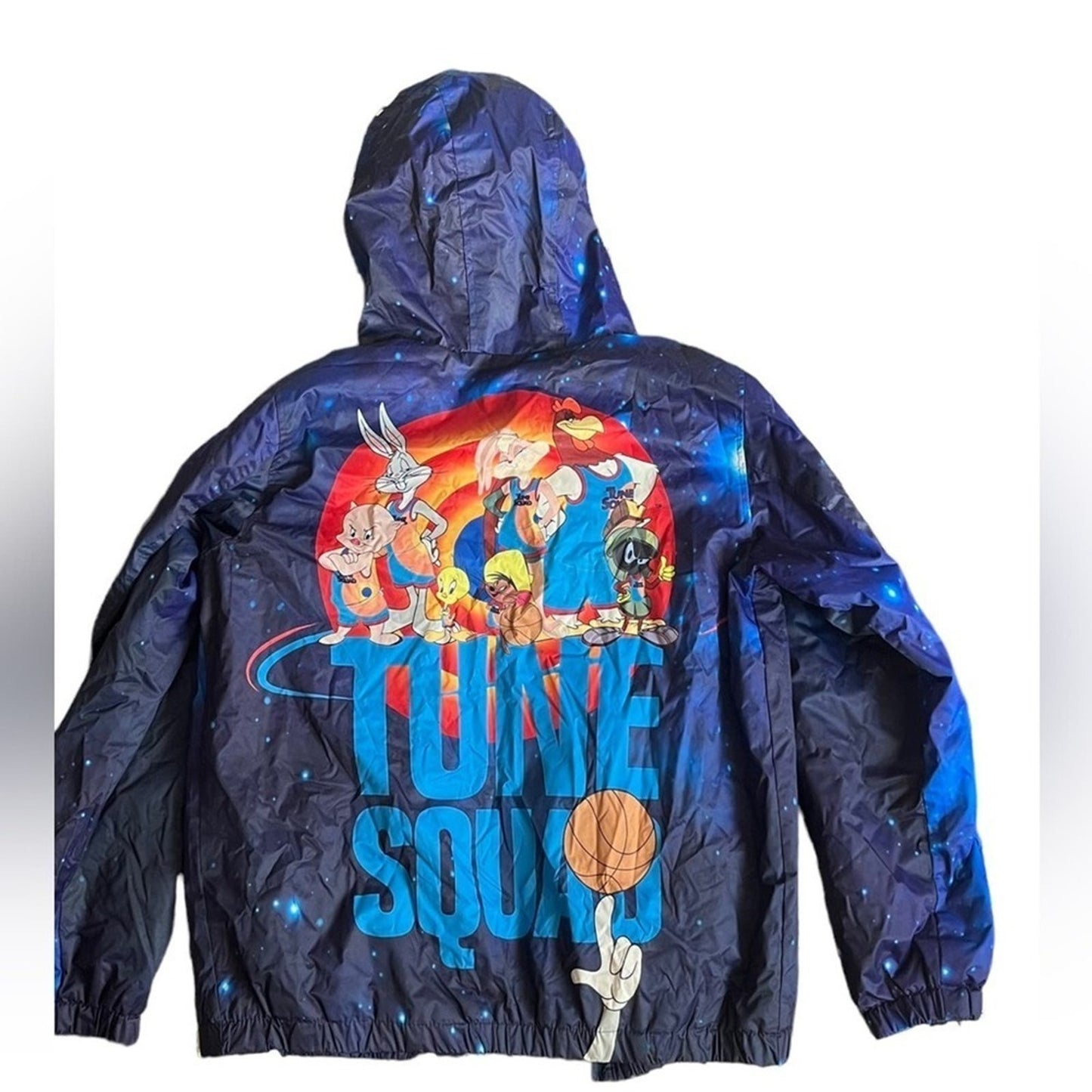 Members Only Spacejam Jacket Unisex Size Small Tune Squad Galaxy Midweight Blue