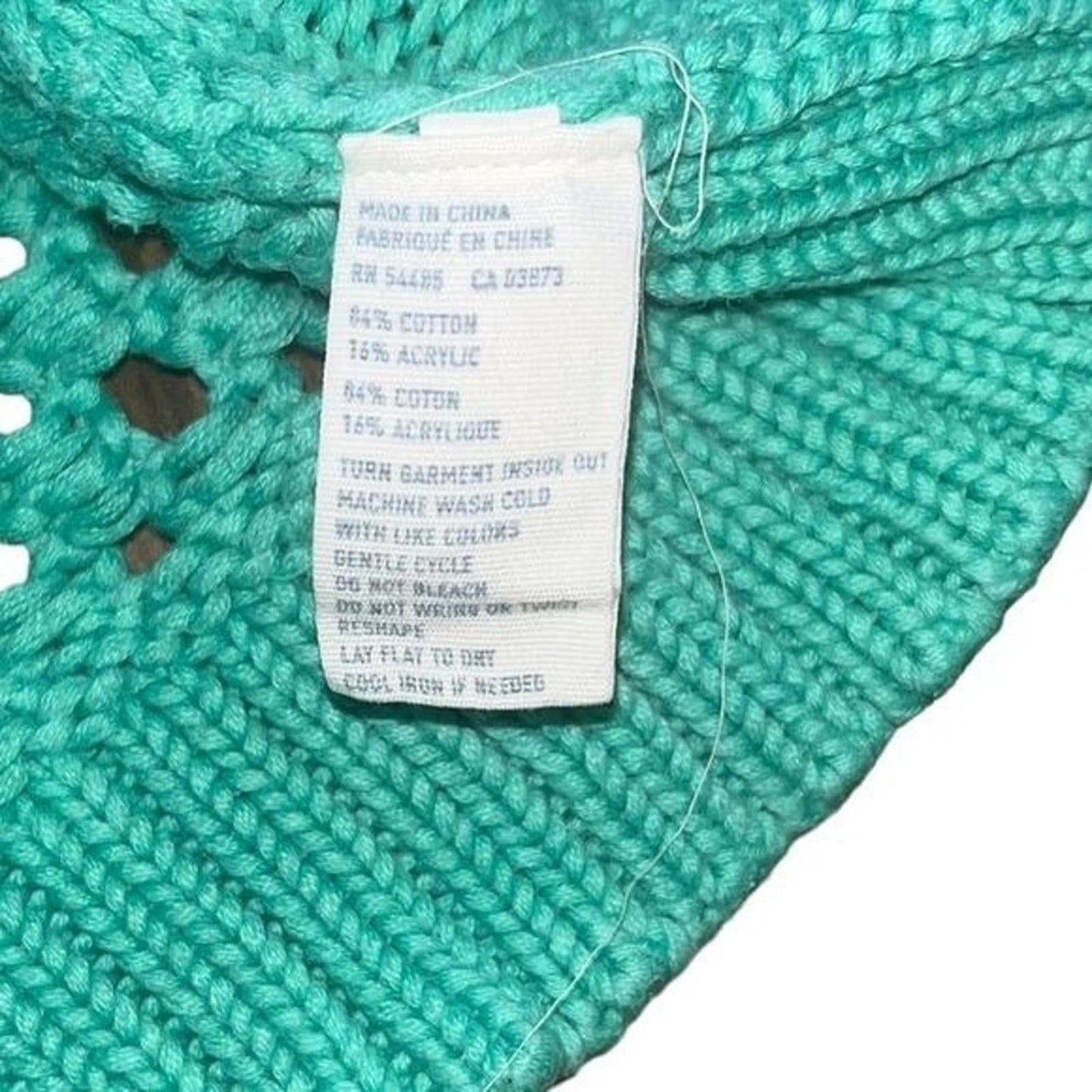 American Eagle Cable Knit Sweater Womens Size Medium Gray Green Ombré 