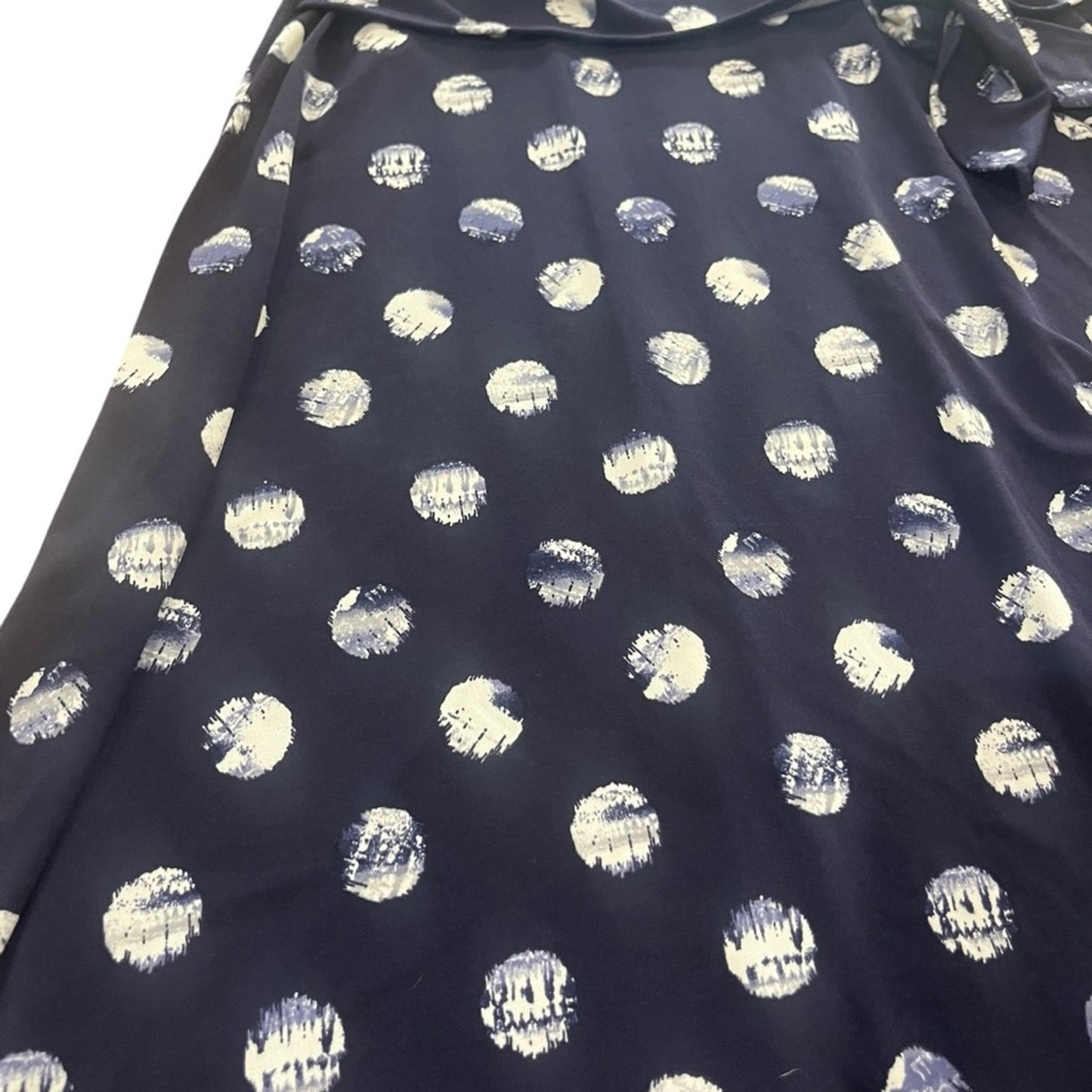 CHAUS Womens Batik Shibori Evening Navy Sleeveless Dress Size Large NWT