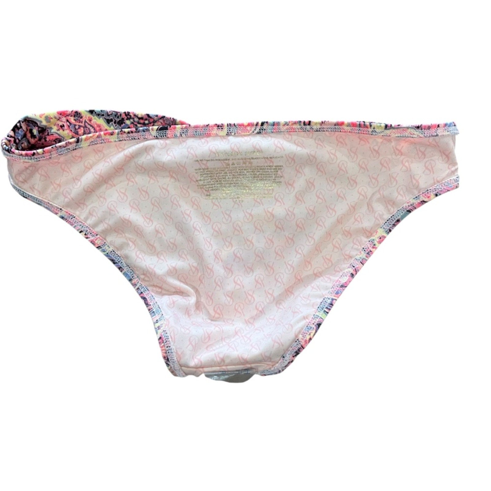 Victoria's Secret Women Bikini Swimsuit Size 34C Top and Small Bottom Multicolor