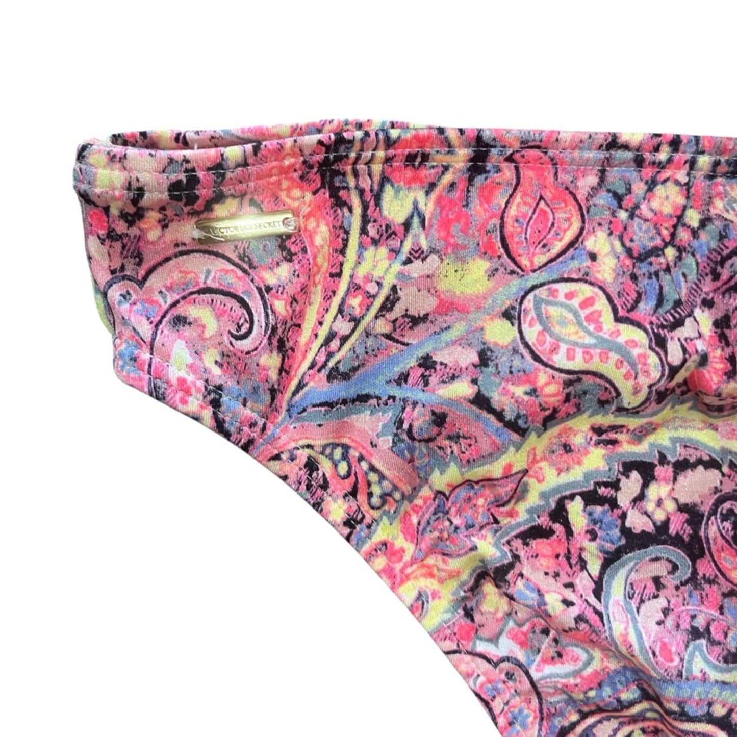 Victoria's Secret Women Bikini Swimsuit Size 34C Top and Small Bottom Multicolor