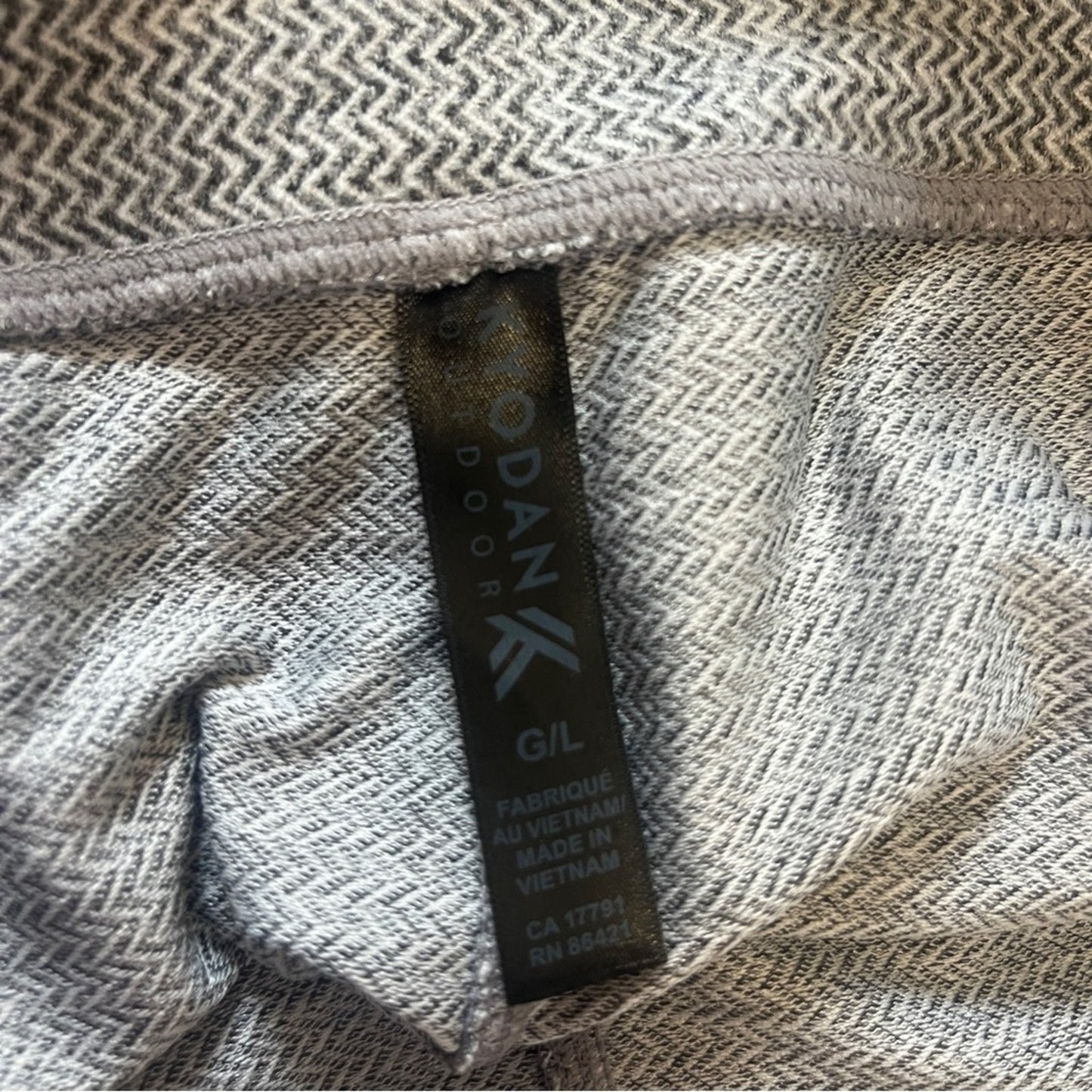 Kyodan Athletic Pants Womens Size Large Chevron Black Gray Running Workout Gym