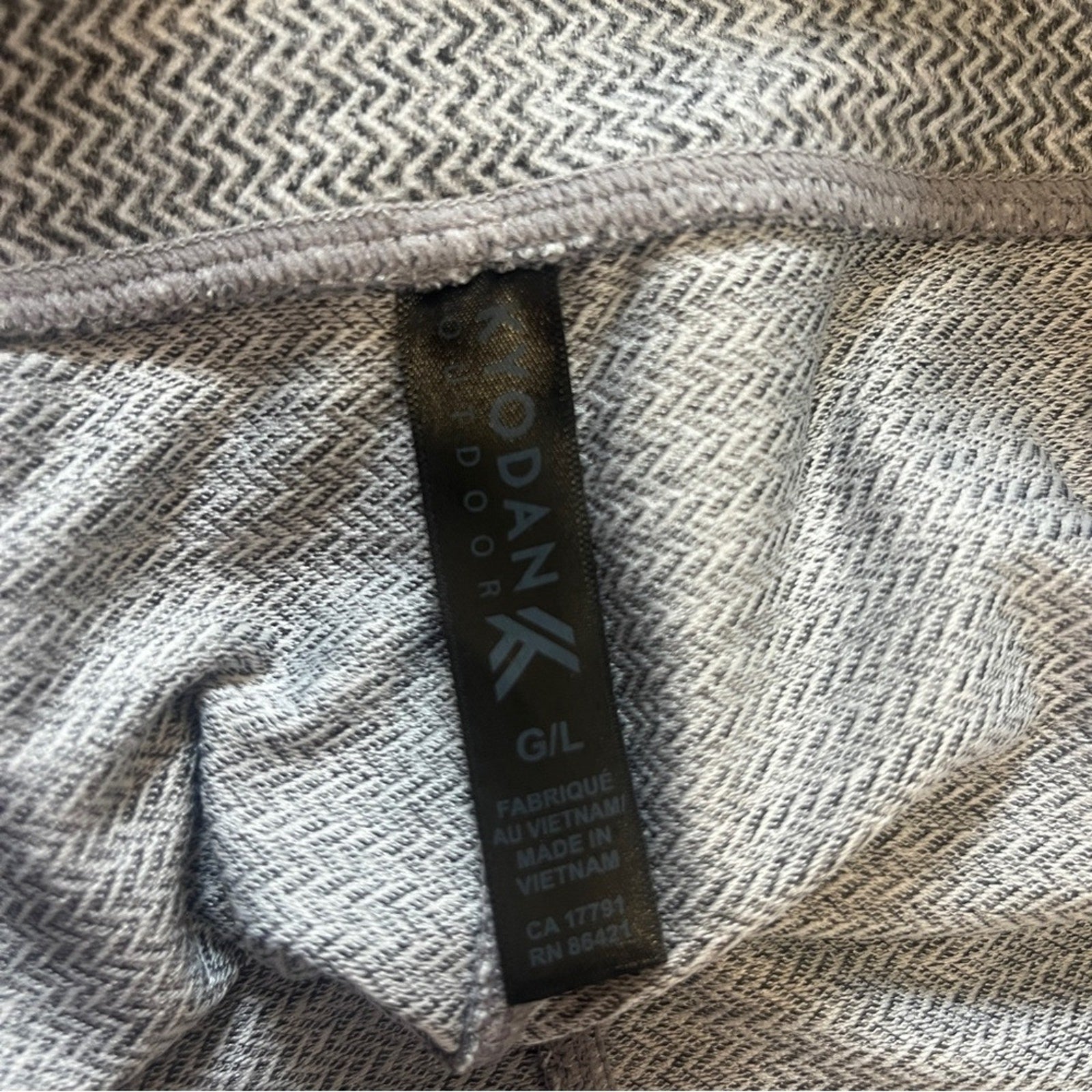 Kyodan Athletic Pants Womens Size Large Chevron Black Gray Running Workout Gym