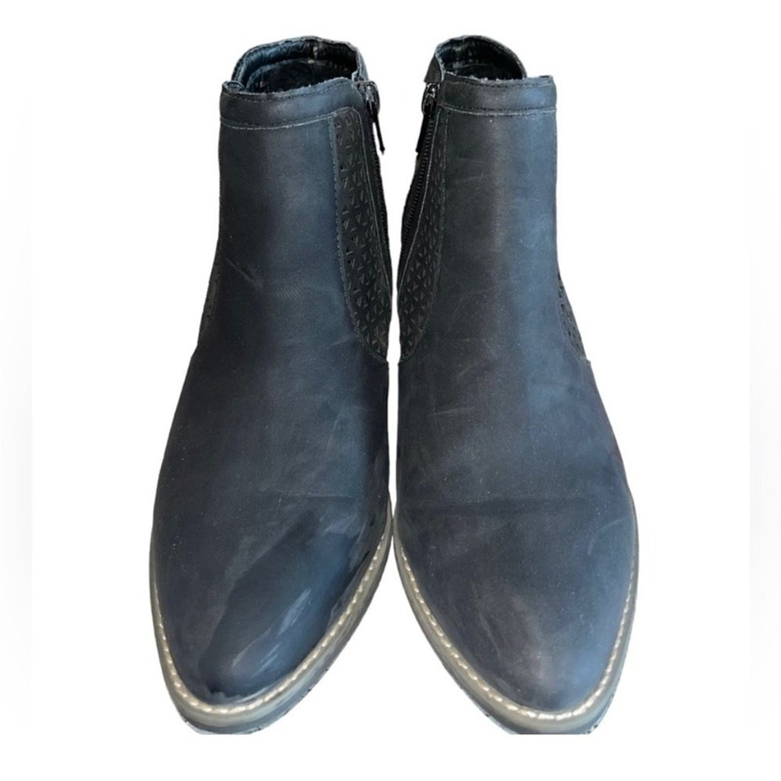 Madden Girl Ankle Boot Womens Size 8.5 Black Booties Side Zipper