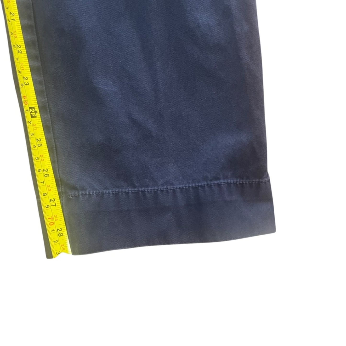 Lands End Chino Pants Womens Size 10 Dark Blue Navy Flat Front Straight Leg