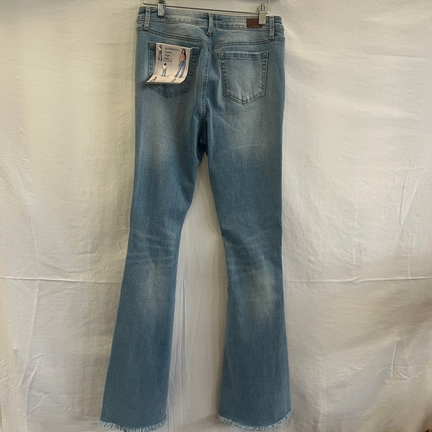 Simple Society Super High Rise Flare Jeans Juniors Size 7 Premium Fabric Modern