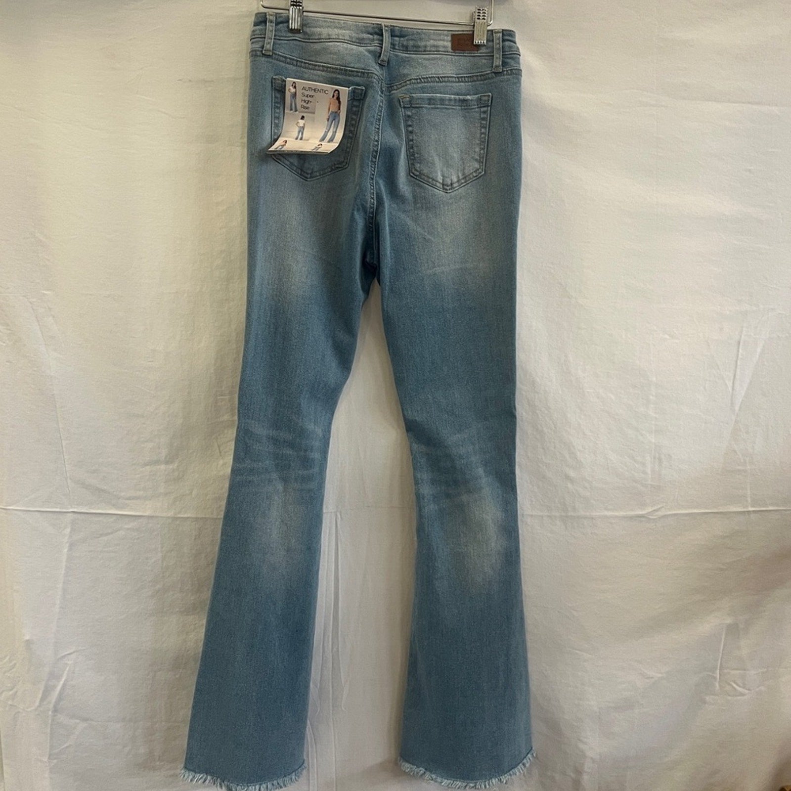 Simple Society Super High Rise Flare Jeans Juniors Size 7 Premium Fabric Modern