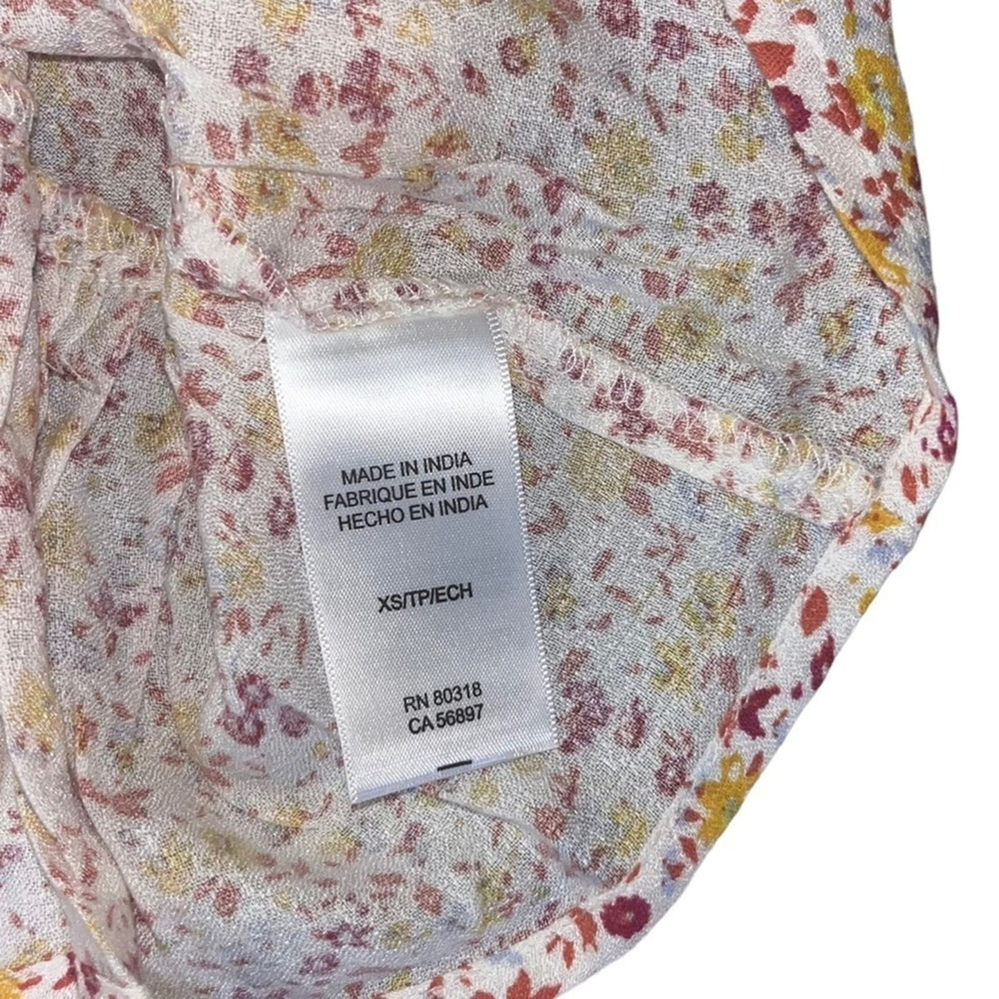 Lucky Brand Phoebe Crochet Trim Floral Top Womens Size XS Off Shoulder Boho NWT 