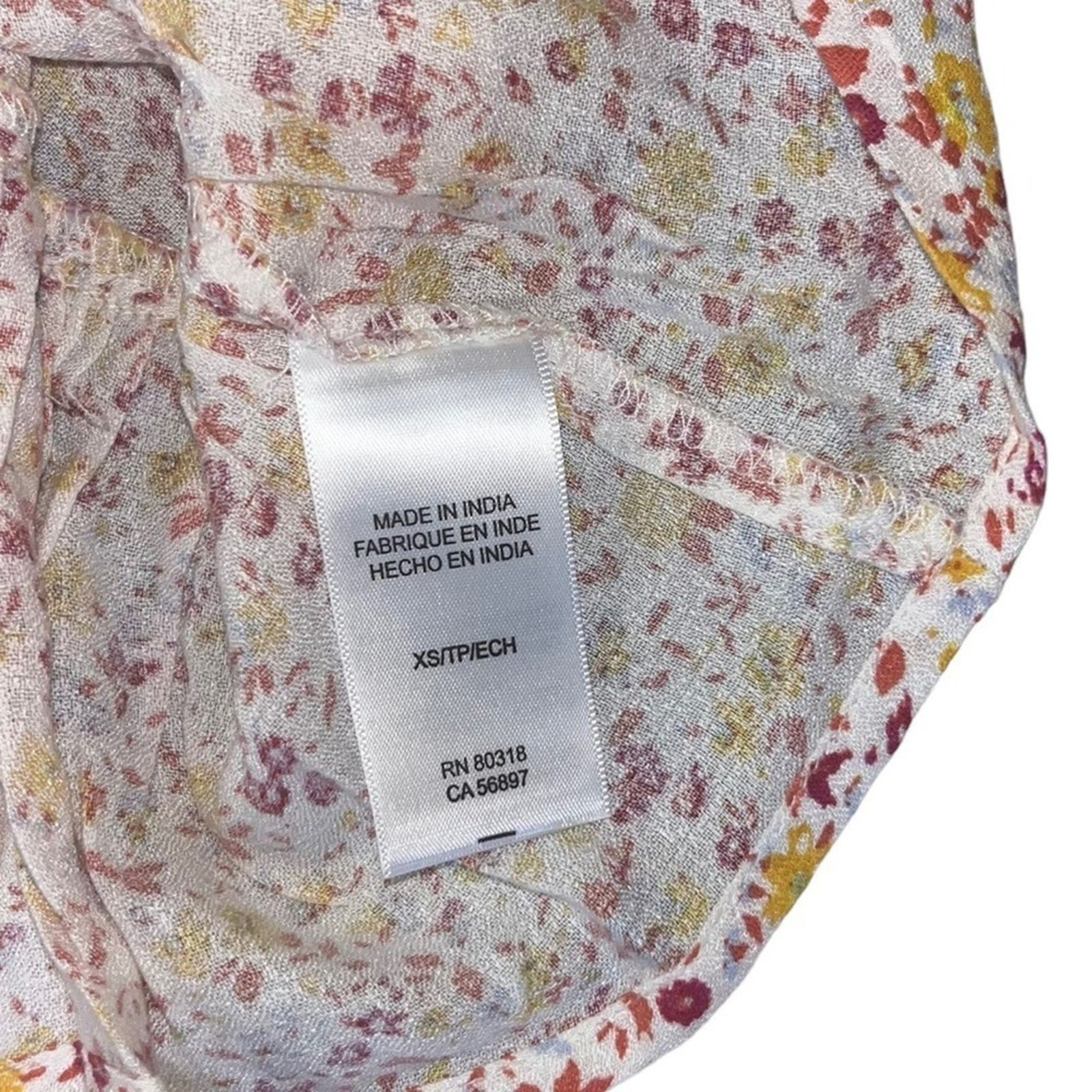 Lucky Brand Phoebe Crochet Trim Floral Top Womens Size XS Off Shoulder Boho NWT 