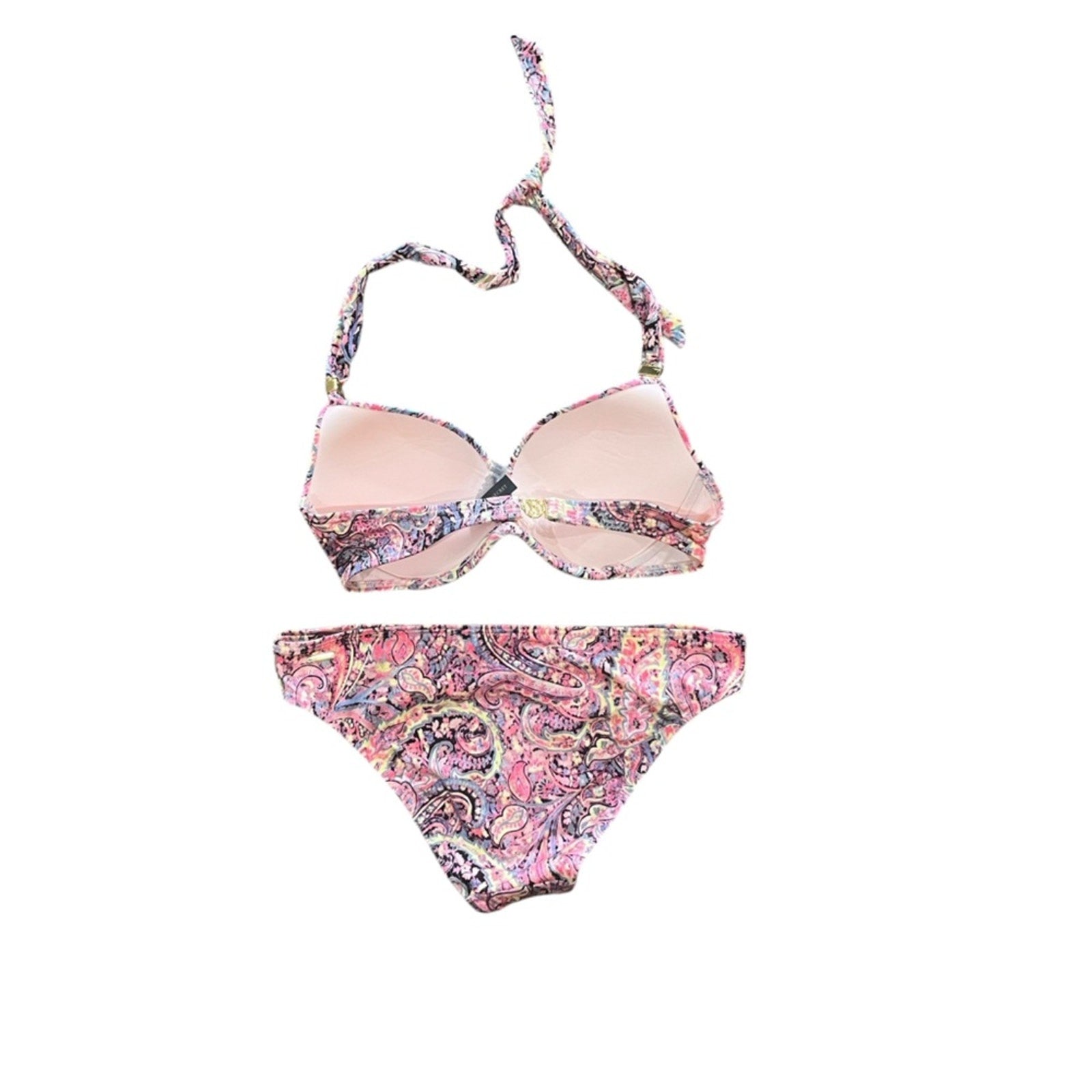 Victoria's Secret Women Bikini Swimsuit Size 34C Top and Small Bottom Multicolor