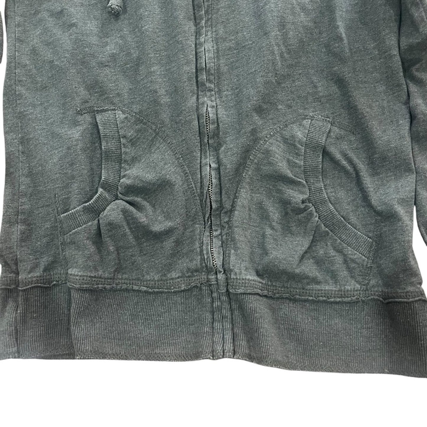 Virginia Tech VT Three Square Dark Gray Full Zip Long Sleeve Hoodie Size Medium