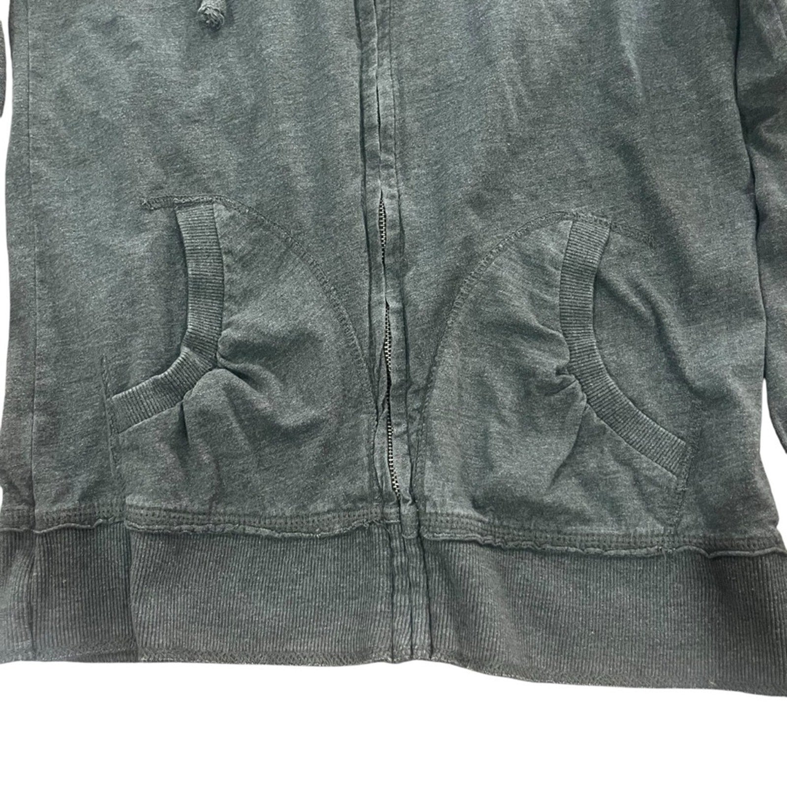 Virginia Tech VT Three Square Dark Gray Full Zip Long Sleeve Hoodie Size Medium