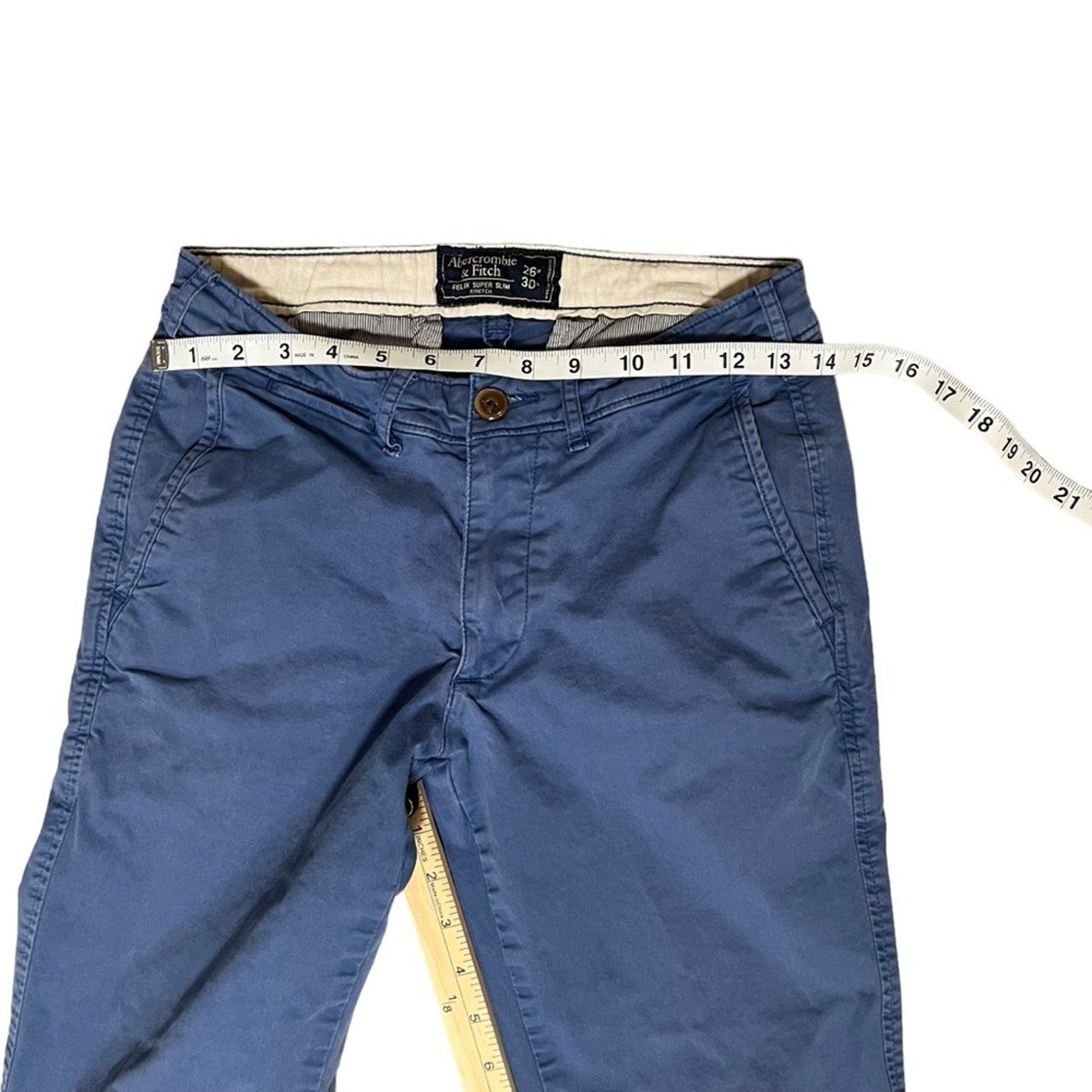 Abercrombie &  Fitch Mens Felix Super Slim Stretch 26x30 Periwinkle Like Pants