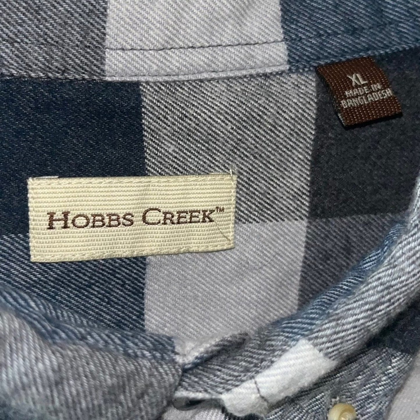 Hobbs Creek Button Down Shirt Mens Size XL Long Sleeve Black Gray Casual Basic 