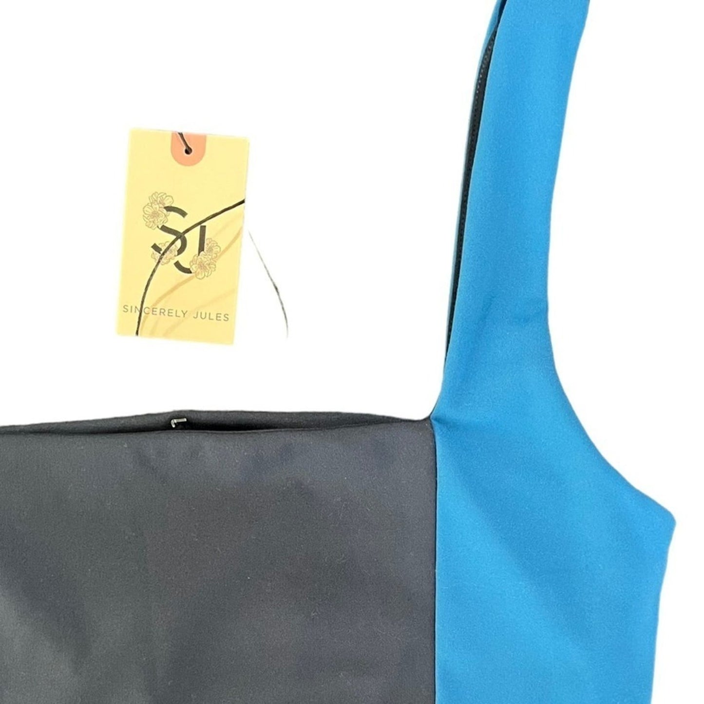Sincerely Jules Athletic Crop Top Size Small Blue Navy Activewear Gym NWT