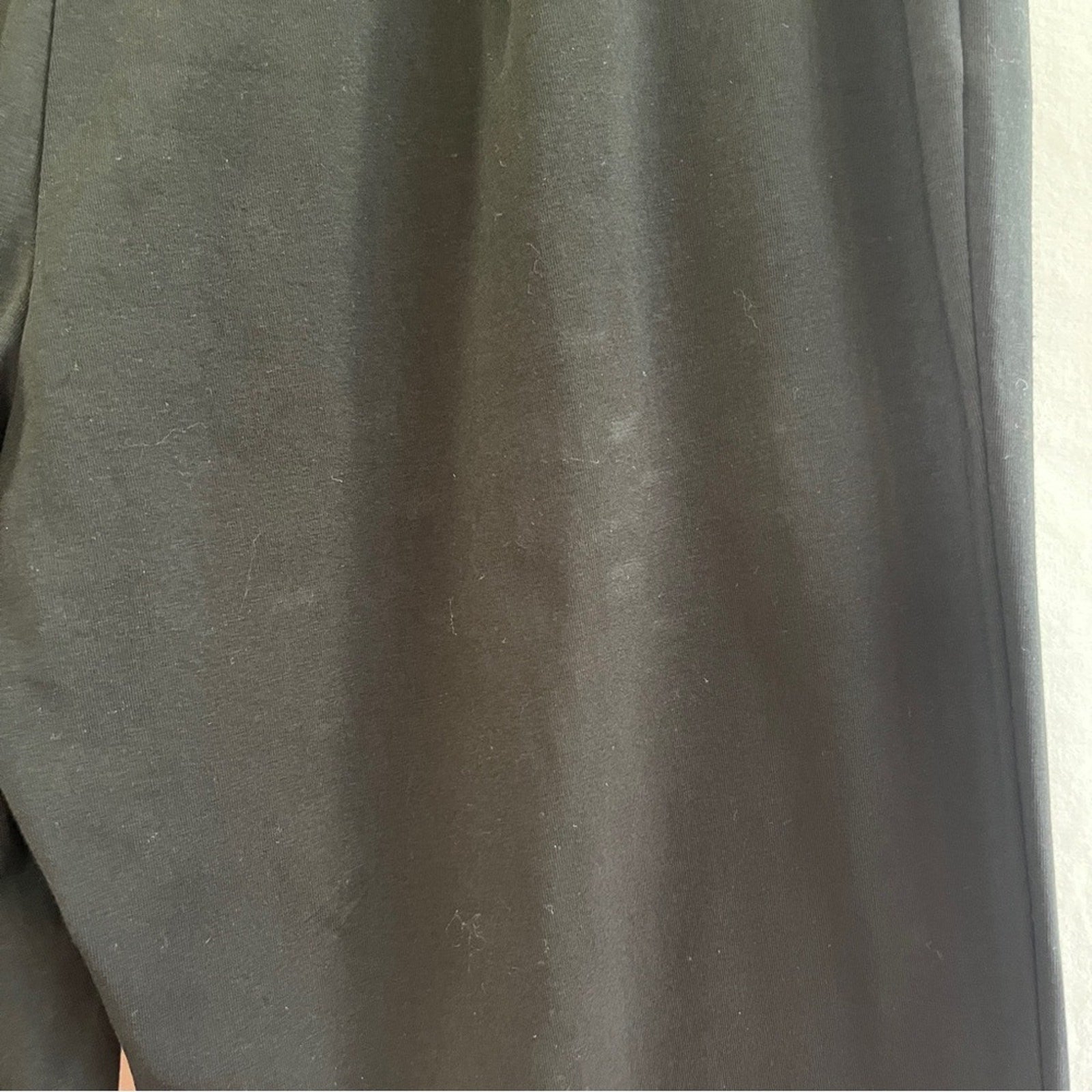 LL Bean Leisure Pants Womens Size Large Petite Black Lounge Plain Relaxed NWT