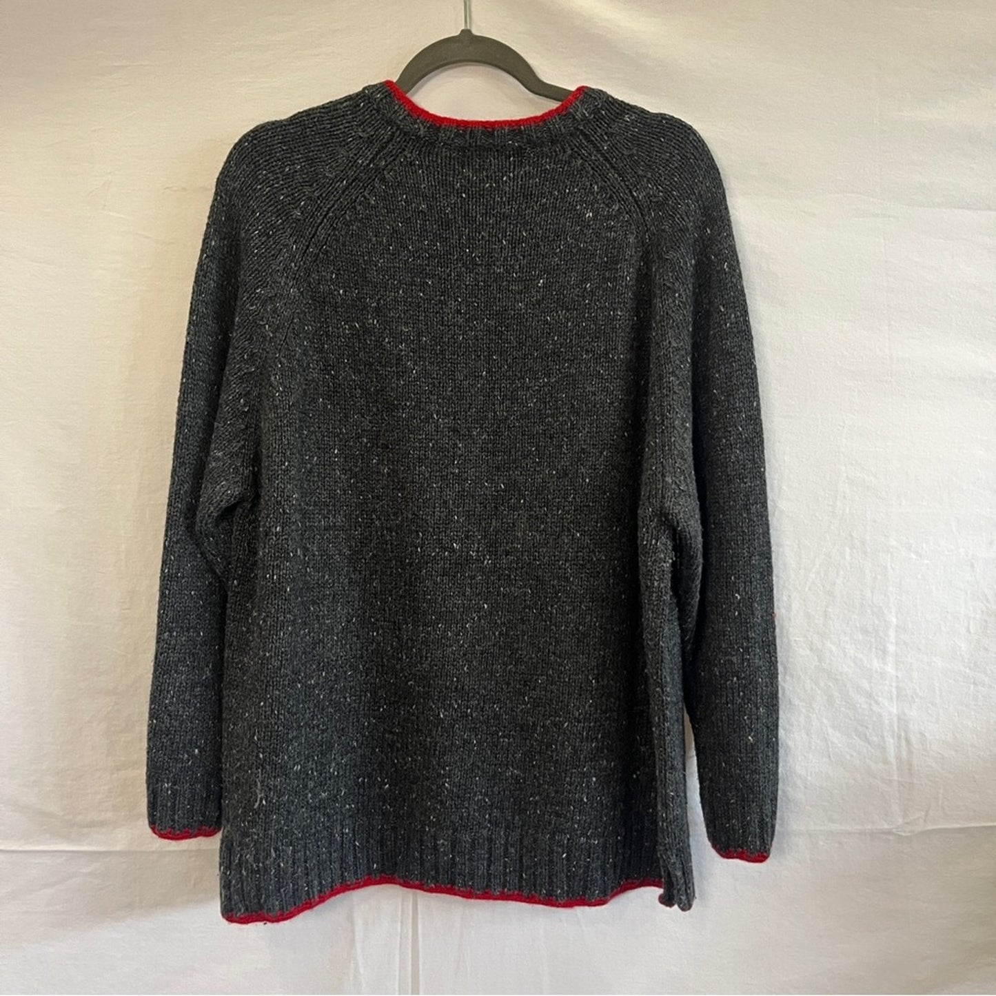 Woolrich Sweater Womens Size 2XL Dark Gray Cardinal Holiday Festive Cozy Winter