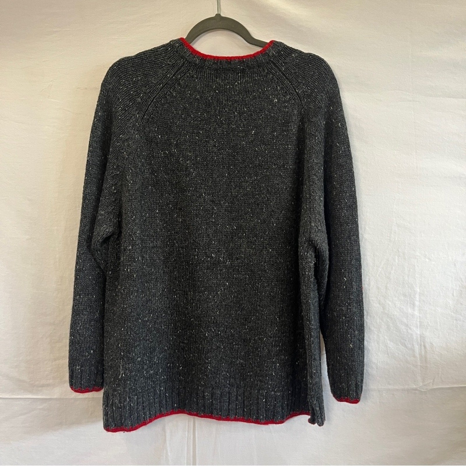 Woolrich Sweater Womens Size 2XL Dark Gray Cardinal Holiday Festive Cozy Winter