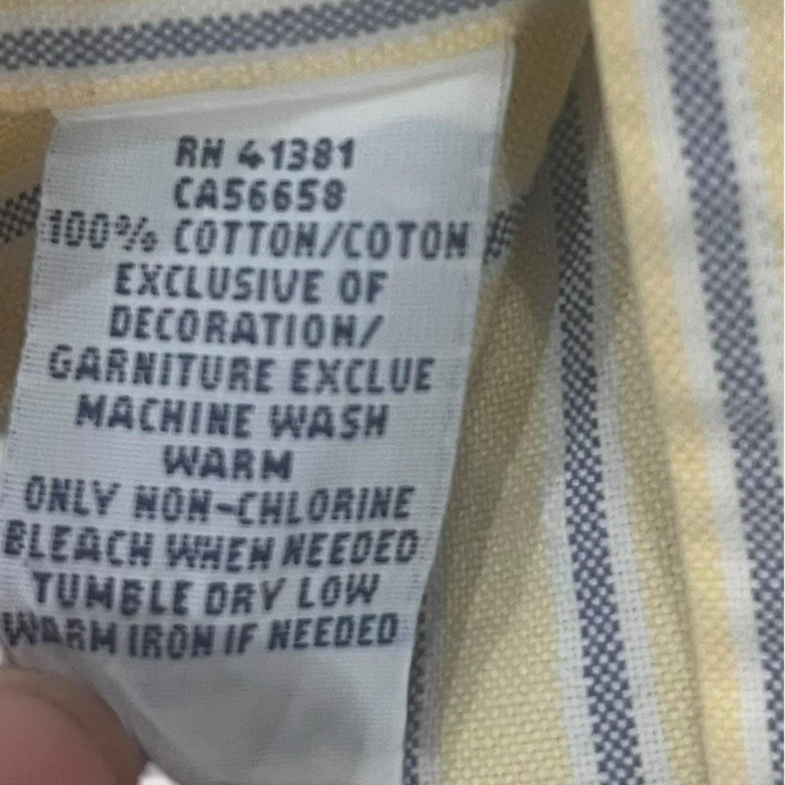 Ralph Lauren Button Down Shirt Men Medium Yellow Blue Stripe Long Sleeve Classic