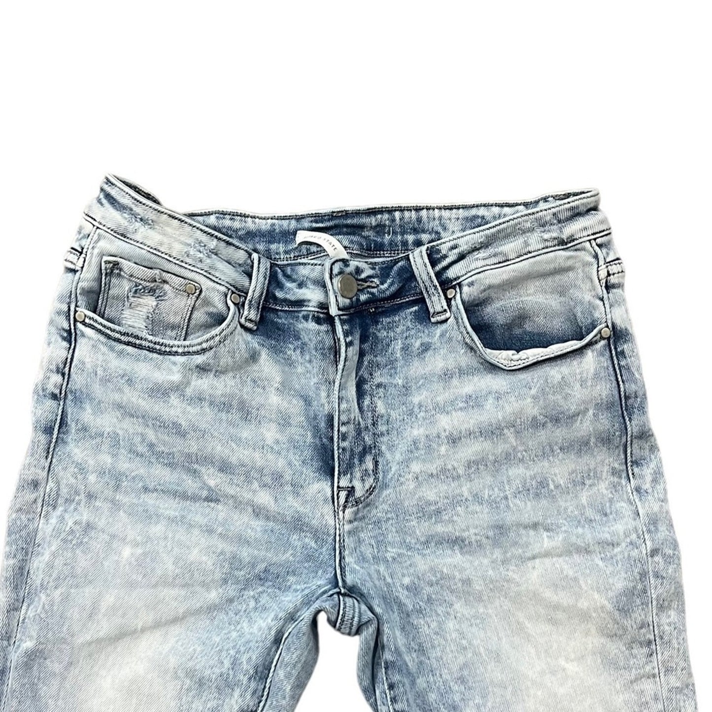 Altar'd State Jeans Womens Size 11 Distressed Frayed Hem Cut Off blue Light Wash