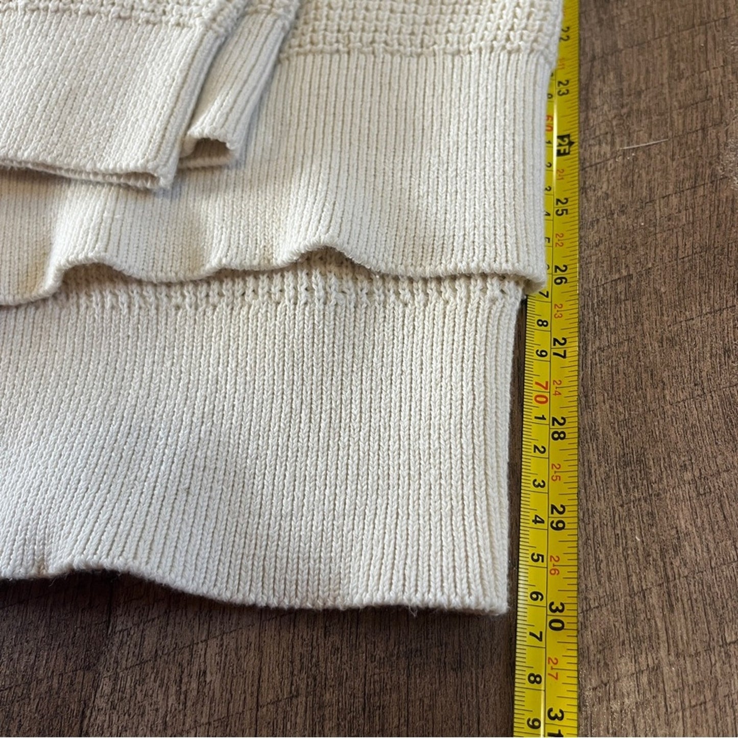 Michael Kors Tunic Sweater Womens Size 1X Ivory Knitted V Neck Simple Basic Sexy