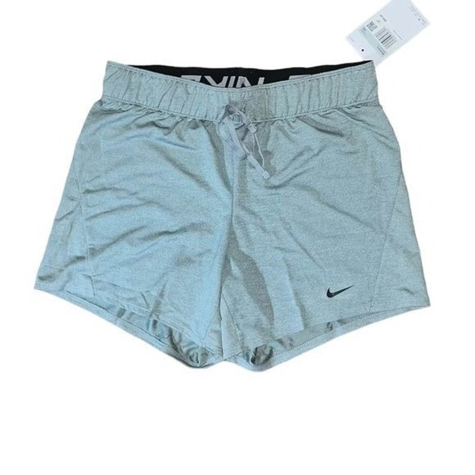Nike Dri Fit Training Womens Size XS Shorts Gray Drawstring Running Athletic NWT