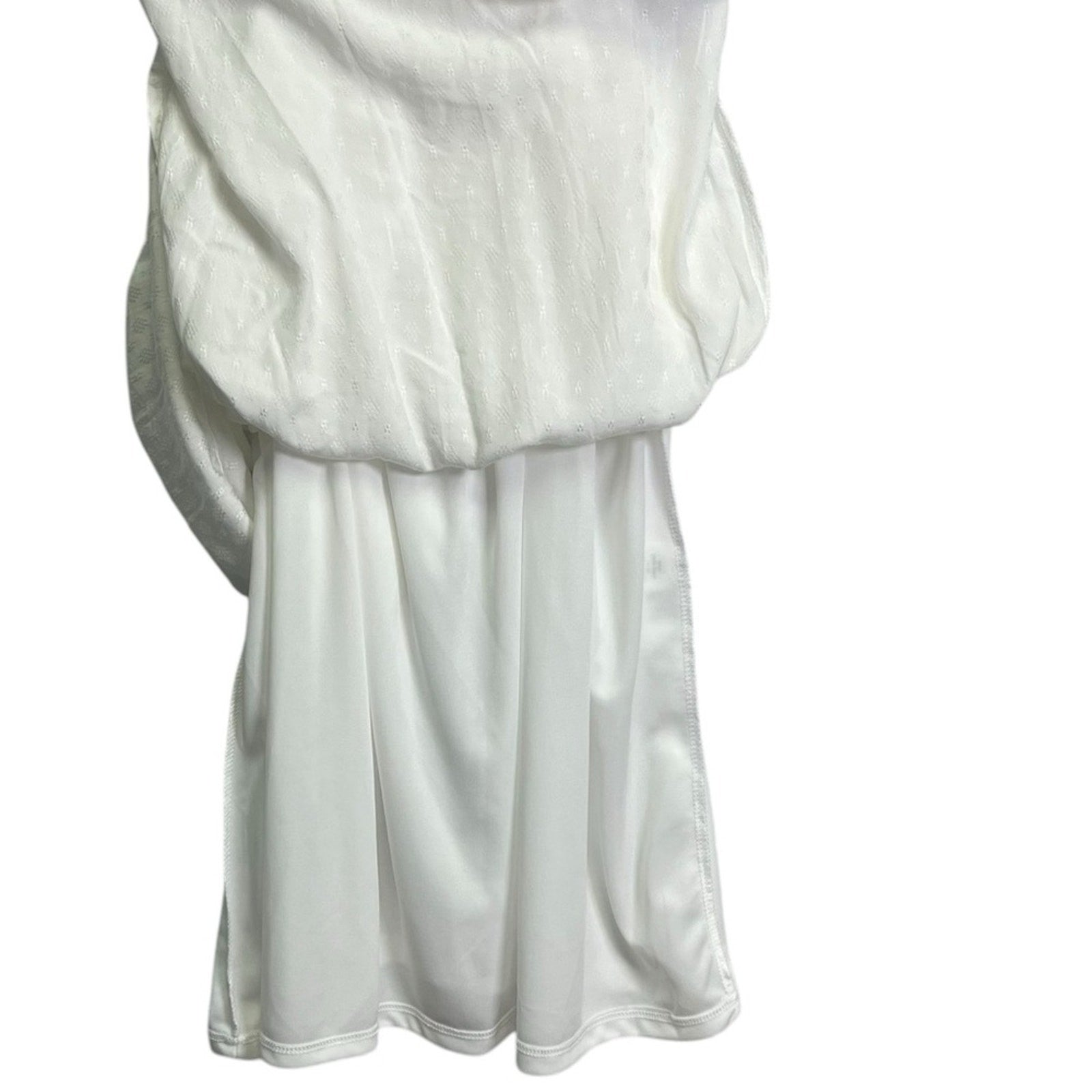SO Dress Womens Large White Off Shoulder Open Side Rehearsal Dinner Relaxed NWT