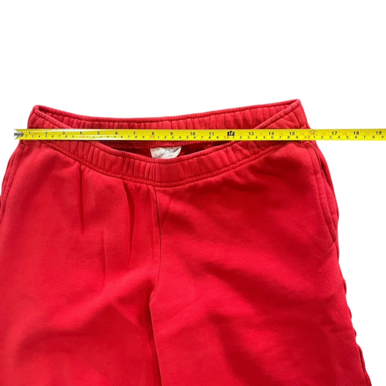 Universal Threads Womens Sweatpants Medium Red Very Wide Leg Cut Off Raw Hem
